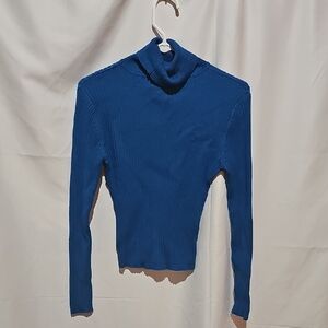 Studio 1940 Sapphire Blue Cowl Neck Sweater